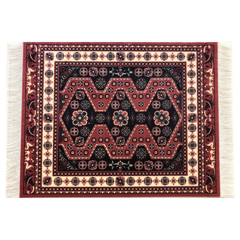 Inusitus Set of 4 Oriental Rug Style Mousepad, Miniature Carpet Computer Mouse Pad, Rectangular, Non-Slip, Elegant Office Accessories - Image 2